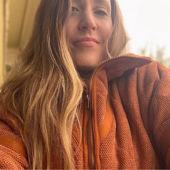 Ginger Ultra Cozy Vintage Style Oversize Jacket Large Front Pockets Chunky EUC - Picture 3 of 14